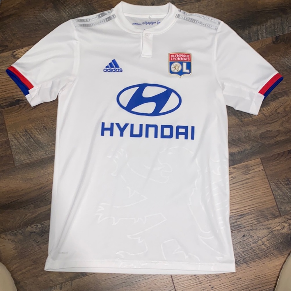 Olympique Lyonnais Home Football Shirt 2019-2020 Jersey Adidas Mens